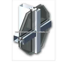 Aluminium curtain wall section